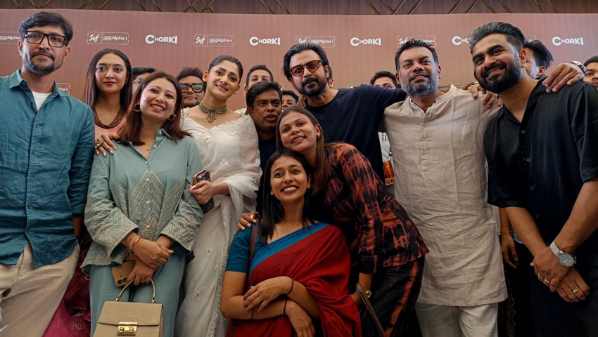 নিশো-পূজার দম সিনেমার প্রেস মিটে তারকাদের ভিড়