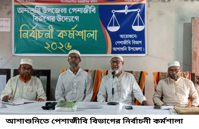 আশাশুনিতে পেশাজীবি বিভাগের নির্বাচনী কর্মশালা