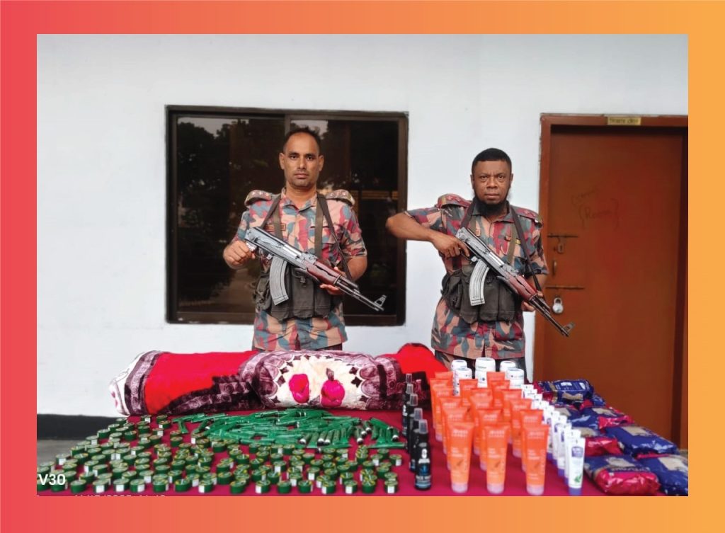 যশোর ৪৯ বিজিবি’র অভিযানে অবৈধ ভারতীয় মালামাল আটক