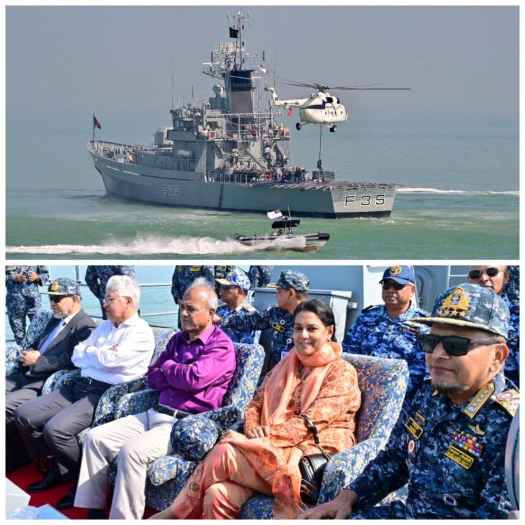 বঙ্গোপসাগরে সফলভাবে ক্ষেপণাস্ত্র উৎক্ষেপণের মাধ্যমে বাংলাদেশ নৌবাহিনীর বাৎসরিক মহড়া সমাপ্ত