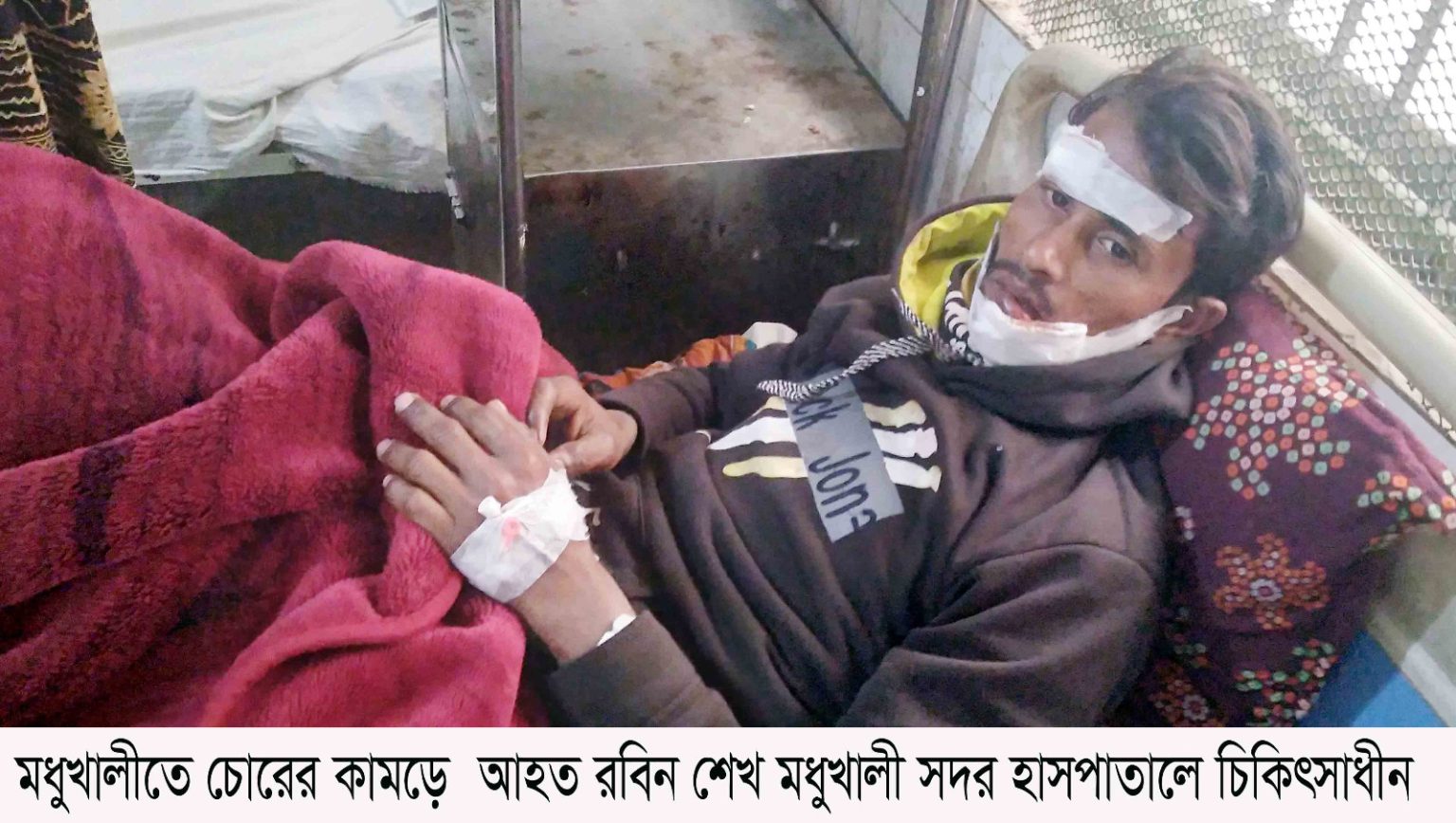 মধুখালীতে চোরের কামড়ে বাড়ীর মালিক আহত